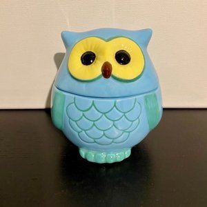 Handpainted Owl Ceramic Jar